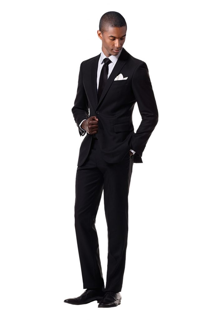 Costume noir en laine Tailored Suit Paris