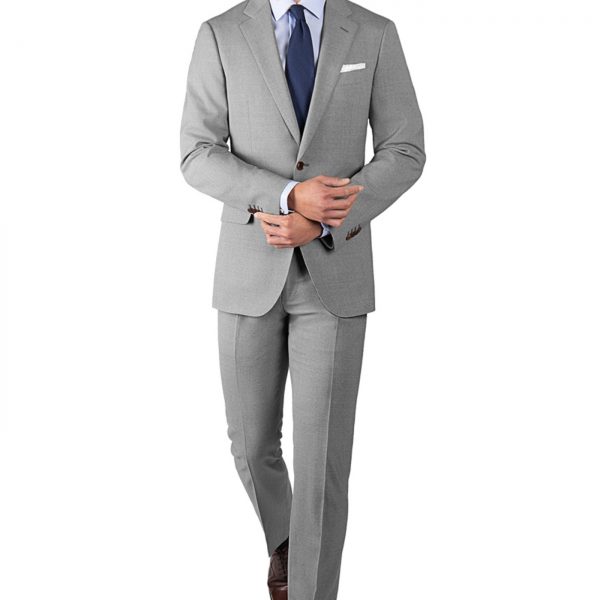Costume Gris Clair En Laine Tailored Suit Paris