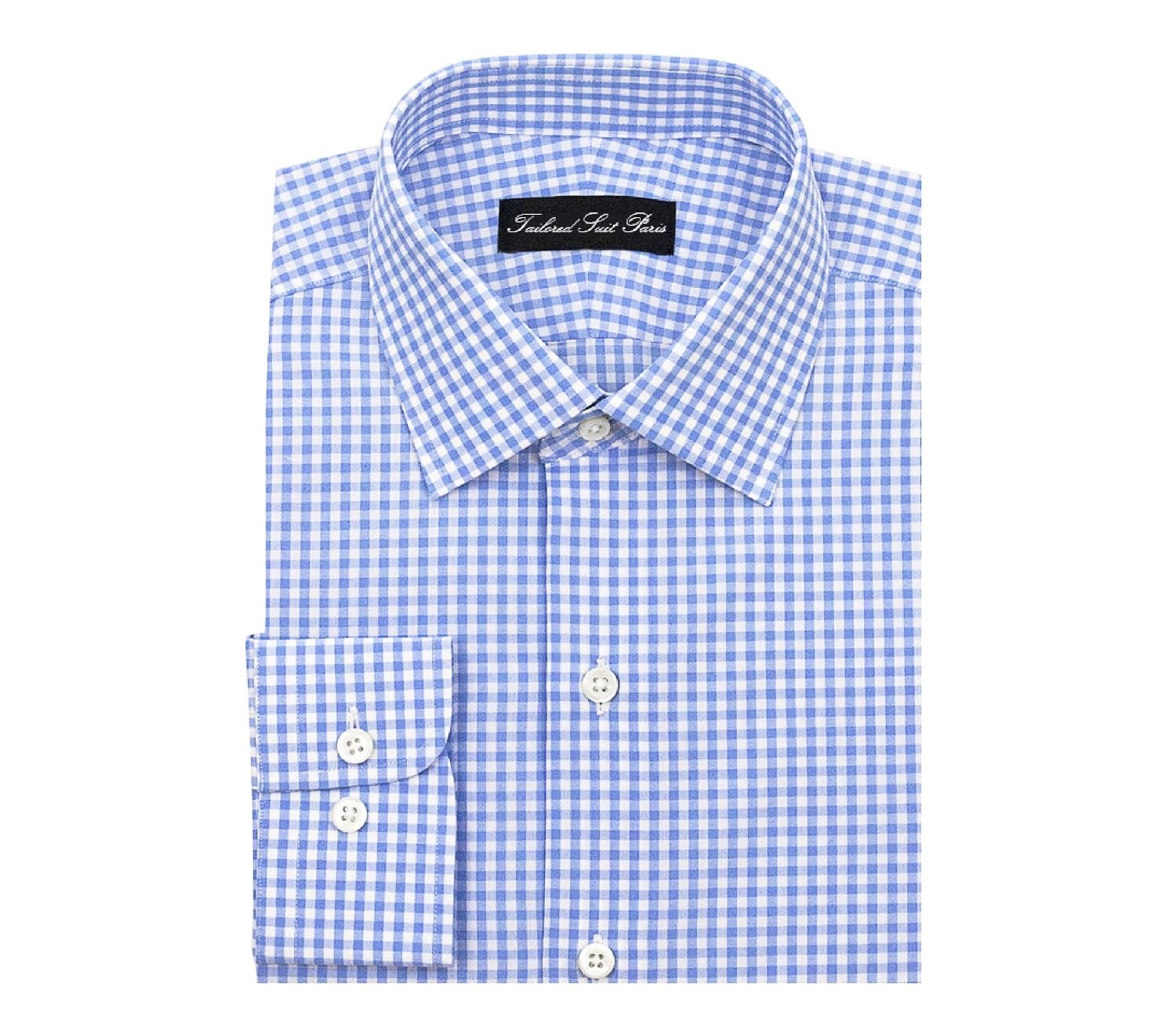 light-blue-gingham-dress-shirt-1 Chemise blanche oxford infroissable